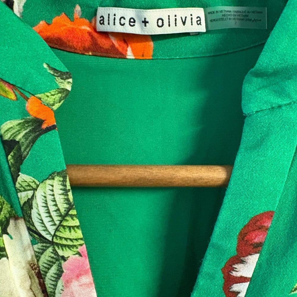 Alice + Olivia Antonette Floral Belted Minidress in Hamptons Floral Large | Sz 2 - Picture 9 of 11